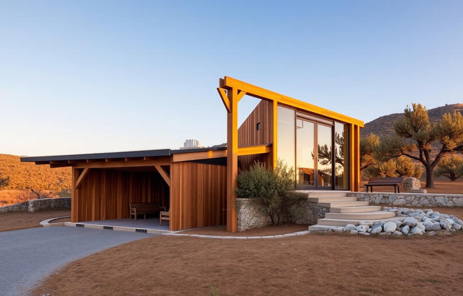 Completed timber structure